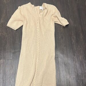 Chic Beige Knit Dress